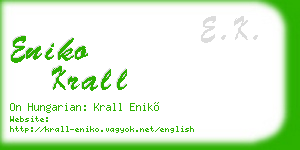 eniko krall business card